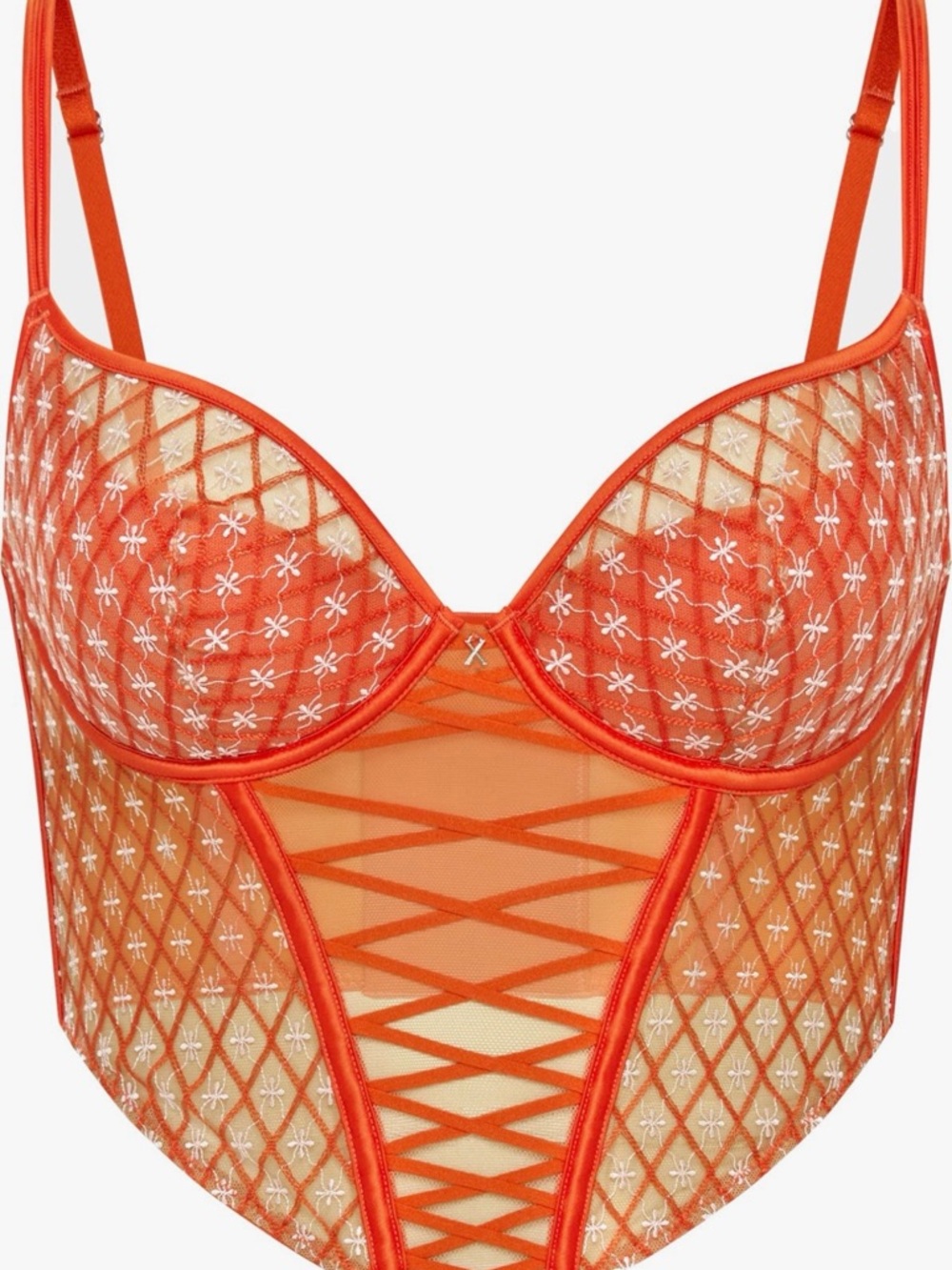 Savage X Fenty Star Mesh Bustier & Strappy Thong Set - Picture 8 of 10